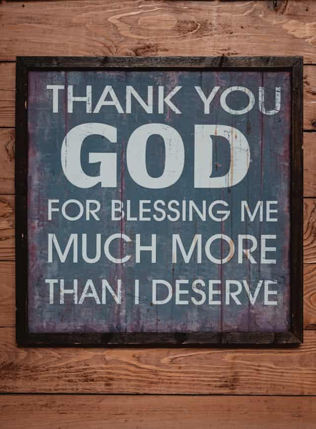 Thanking god fro blessing me