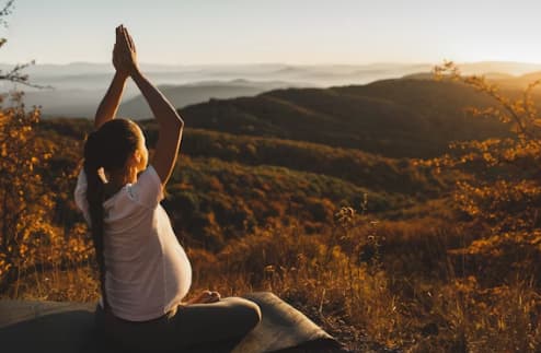 female close hands for blessings
