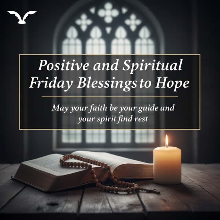 "Candle, open book, and rosary beads on a table before a church window