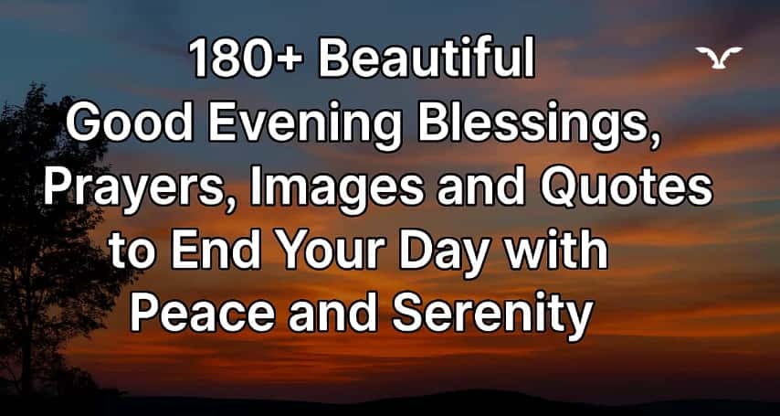 Read more about the article 180+ Beautiful Good Evening Blessings, Prayers, Images and Quotes to End Your Day with Peace And Serenity